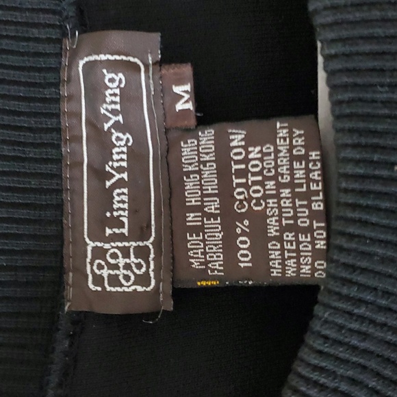 Lim Ying Ying Winter Pullover Sweatshirt Black Size Medium  Vintage - Picture 8 of 10